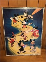 RARE Mickey Mouse vintage Disney Poster 28"x22”
