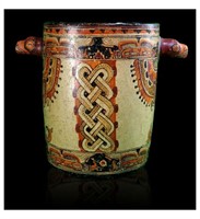 Rare Mayan Sleeve Vase Finely Painted Don Hams Co