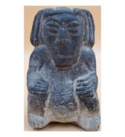 A Very Fine Pre-Columbia Stone Seated Figure