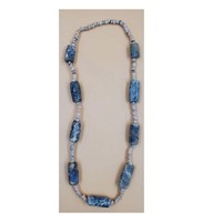 Pre-Columbian Olmec Lapis Necklace