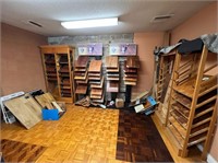 Assorted Flooring Samples & Shelving