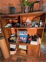 Shelf Lot Assorted Office Items, Includes Shelf