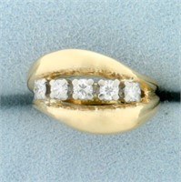 1/2ct TW Five Stone Diamond Ring in 18K Yellow Gol