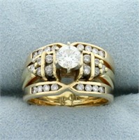1ct TW Diamond Engagement Ring with Jacket in 14K
