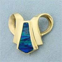 Opal Slide or Pendant in 14K Yellow Gold
