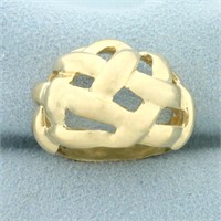 Woven Design Ring in 14K Yellow Gold