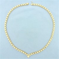 19 Inch Diamond Cut Sparkle Necklace in 14K Yellow