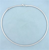 Extendable 17 Inch Omega Chain Necklace in 14K Whi