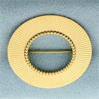 Vintage Circle Pin in 14K Yellow Gold