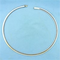19 inch Omega Link Necklace In 14k White Gold