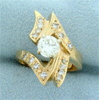 1.25ct TW Diamond Abstract Design Ring in 14K Yell