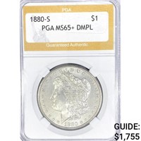 1880-S Morgan Silver Dollar PGA MS65+ DMPL