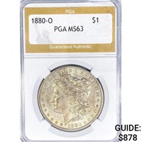 1880-O Morgan Silver Dollar PGA MS63