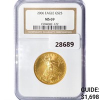 2006 $25 1/2oz American Gold Eagle NGC MS69