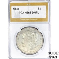 1898 Morgan Silver Dollar PGA MS63 DMPL