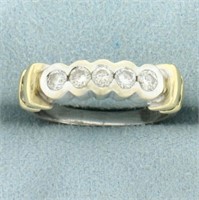 3/4ct TW Bezel Set Diamond Ring in 14K Yellow and
