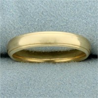 Beaded Edge Milgrain Band Ring in 14K Yellow Gold