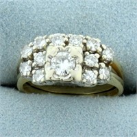 1ct TW Diamond Ring Engagement and Wedding Band Ri