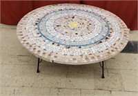 Mosaic Tile Table - measures 48"w x 17"h