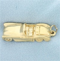 Vintage Convertible Car Pendant in 14k Yellow Gold