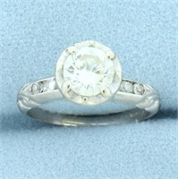 Vintage 1ct TW Diamond Engagement Ring in Platinum