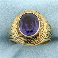 Antique Victorian Purple Sapphire Ring in 18k Yell