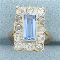 Antique Spinel And Old Mine Cut Diamond Edwardian