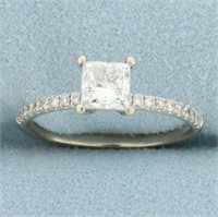 Princess Diamond Engagement Ring in 14k White Gold