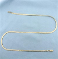 Italian 21 Inch Herringbone Chain Necklace in 14k