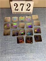 (18) 1990 Upper Deck Hologram Team Stickers