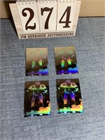 (4) 1991 Upper Deck Hologram Team Stickers