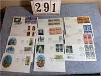 1953, 56, 57, 60, 61, 63 US First Day Issue Stamps