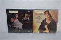 2 1981 Puccini Operas Tosca & La Boheme Record LPs