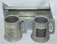 2 Pensupreme Pewter Mugs & Soflite Tool Box