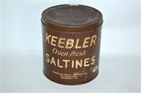 Keebler Oven-Fresh Saltines 6" Brown Tin