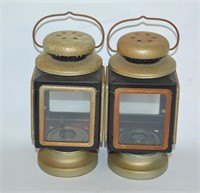 2 Small Metal Candle Lanterns