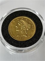 US Gold 1861 Liberty Head 5 Dollar