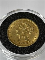 US Gold 1906 Liberty Head 5 Dollar