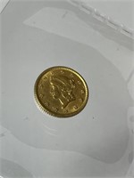 US Gold 1853 Liberty Head 1 Dollar
