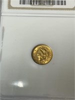 US Gold 1854 Liberty Head 1 Dollar