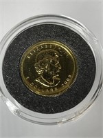 Canada Gold 2009 Maple Leaf 5 Dollars 1/10 oz