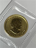 Canada Gold 2010 Maple Leaf 5 Dollars 1/10 oz