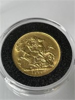 UK Gold 1899 1 Pound Sovreign 1/4oz
