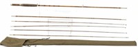 3 Pc Bamboo Fly Rod, 3 Glass Eyes 10 ft 3 in