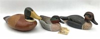 3 Handmade Designer Wood Ducks