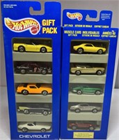 2- 5pc gift packs of hot wheels cars