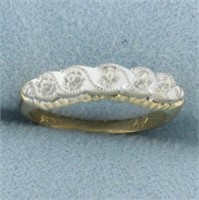 Anniversary or Wedding Ring in 14k Yellow and Whit