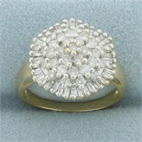 Diamond Ballerina Cluster Ring in 14k Yellow Gold
