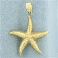 Italian Made Starfish Pendant in 14k Yellow Gold