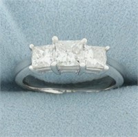 Princess Cut 3-Stone Engagement or Anniversary Rin